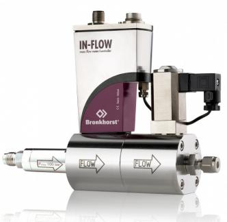 Промышленный расходомер-регулятор расхода газа IN-FLOW F-202AV с IN-LINE фильтром M-411